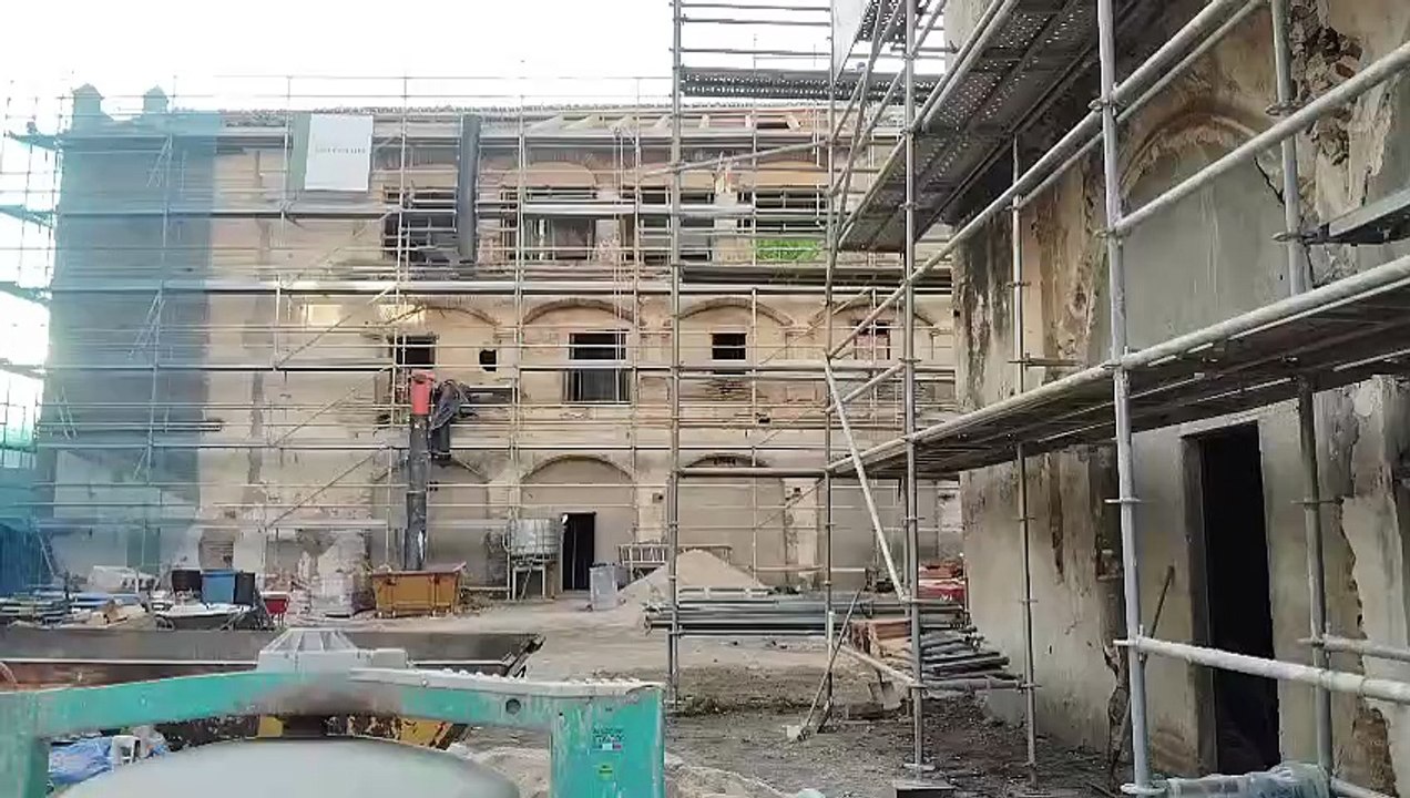 Visita a las obras de la Casa de los Canónigos