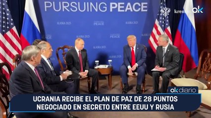 Ucrania recibe el plan de paz de 28 puntos negociado en secreto entre EEUU y Rusia