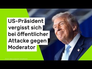 US-Präsident vergisst sich bei öffentlicher Attacke gegen Moderator