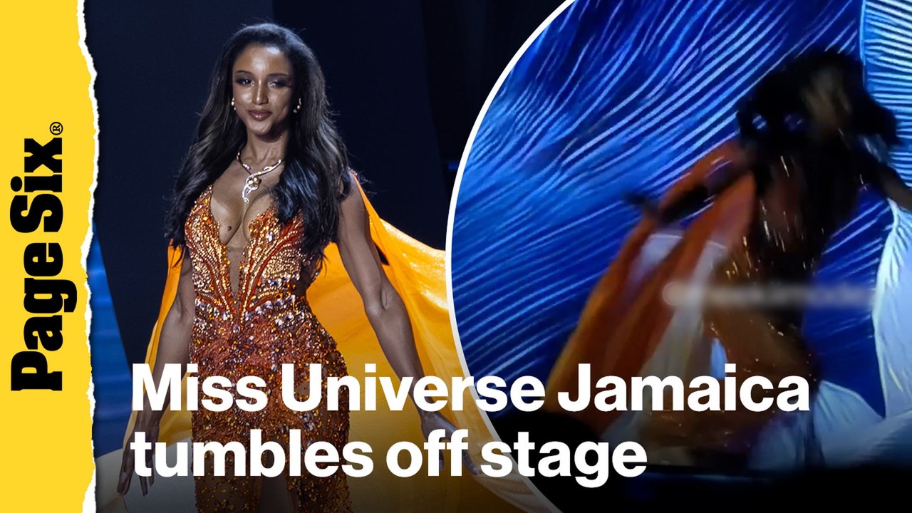 Watch as Miss Universe contestant plummets off stage during shocking fall