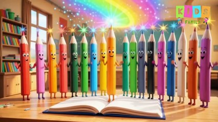 Pencil Colors Song for Kids | Learn Coloring with Fun Animation | Nursery Rhyme | #pencilcolors