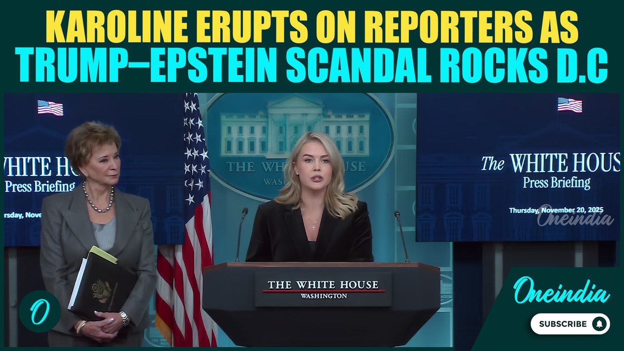 Trump With Bikini Girls? Karoline EXPLODES At Reporters LIVE Over Trump’s Epstein Files Scandal