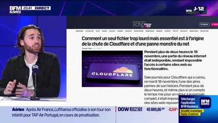 À lire sur le site Tech&Co : Comment un seul fichier trop lourd mais essentiel est à l'origine de la chute de Cloudflare et d'une panne monstre du net, par Raphaël Raffray - 20/11