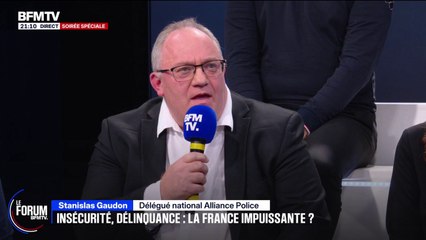 FORUM BFM - "Les policiers ne pourront pas tout résoudre", déclare Stanislas Gaudon, délégué national Alliance Police