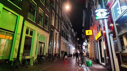 Busy Nightlife in Amsterdam 4K Night Walking Tour 2025