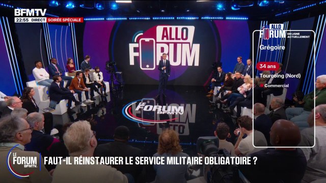 FORUM BFM - Le service militaire ne peut faire que du bien , explique Grégoire, 34 ans