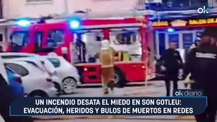 Un incendio desata el miedo en Son Gotleu: evacuación, heridos y bulos de muertos en redes