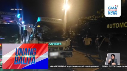 2, sugatan sa karambola ng truck at 2 van sa SLEX | Unang Balita