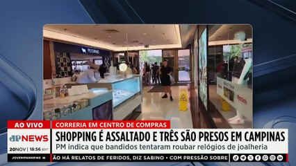 Shopping em Campinas é assaltado, tem tiroteio e três presos