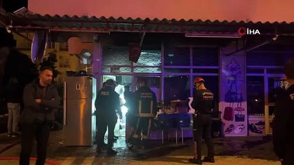 Alanya’da beyaz eşya tamir dükkanında çıkan yangın korkuttu