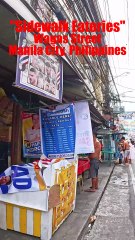 Sidewalk Eateries Along Wagas Street in Manila City in the Philippines