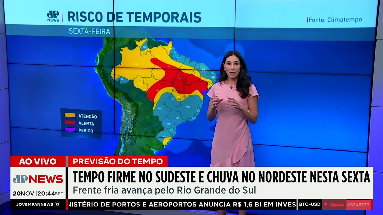 Previsão do Tempo: Chuva avança no Nordeste, tempo seco domina o Sudeste