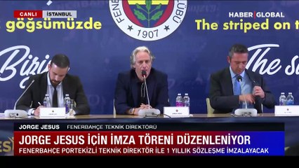 Fenerbahçe'de Jorge Jesus için imza töreni! Ali Koç'tan transfer Jorge Jesus'tan sistem mesajı