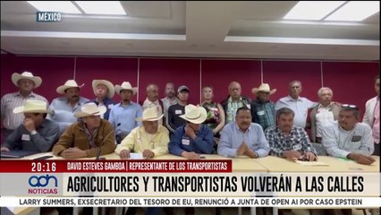 Agricultores y transportistas anuncian bloqueos el lunes para exigir seguridad y frenar la extorsión