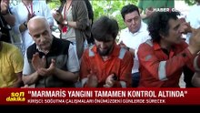 Yanan ağaçlar için gözyaşı döken orman gönüllüsünü Bakan Kirişçi teselli etti
