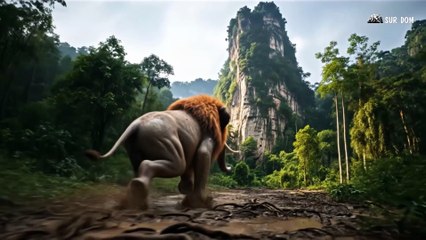 Part 49 - A Girl Alone Surviving In The Forest - Clash of the Giant Python and the Lion-Elephant - YouTube