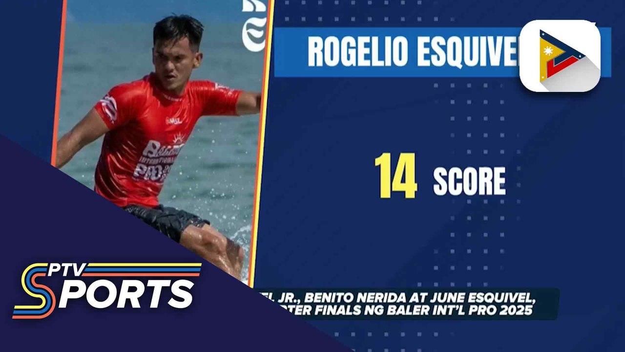 Rogelio Esquivel Jr., Benito Nerida at June Esquivel, pasok na sa quarterfinals ng Baler Int'l Pro 2025