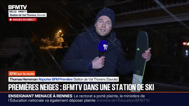 Les premières chutes de neige arrivent dans la station de ski de Val Thorens, en Savoie
