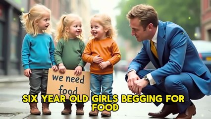 Millionaire Sees 3 Homeless Girls Begging for Food — Identical to His First Love | Emotional Story