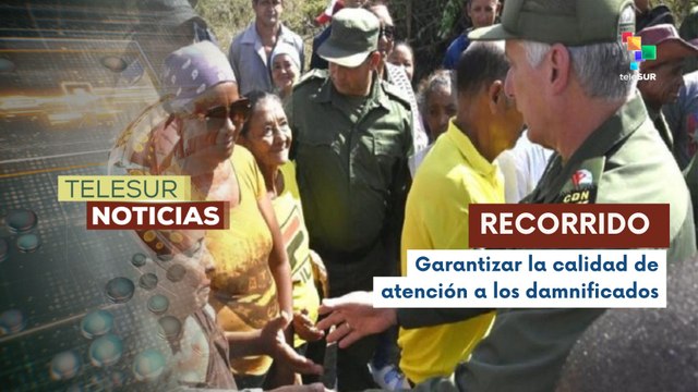 En Cuba, el presidente Miguel Díaz-Canel visitó varias comunidades afectadas por el Huracán Melissa