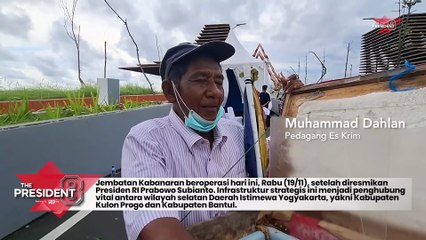 Jembatan Kabanaran Diresmikan Prabowo, Penjual Es Krim Kami Punya Akses Strategis Berjualan