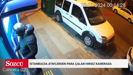 İstanbul'da ATM'lerden para çalan hırsız kamerada