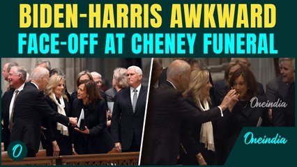 Biden, Harris REUNITE at Cheney Funeral | First Meet After Kamala’s EXPLOSIVE Memoir Released