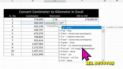 Excel Tips: Convert Centimeters into Kilometers in Seconds