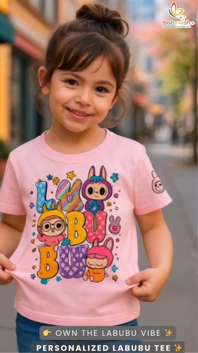 Get Trending! ✨ Custom Kids T-Shirts with Labubu & Viral Prints | Ultra-Soft Cotton Fabric by Babywish