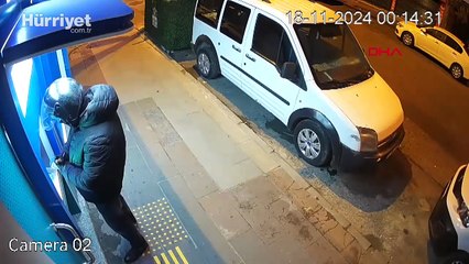 ATM'de hırsızlık anbean kamerada! 39'da yakayı ele verdi