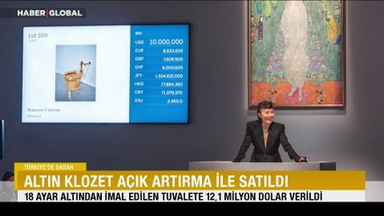 Altın klozet açık artırma ile 12,1 milyon dolara satıldı
