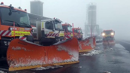 Nieve en el Puerto de Pajares (León)