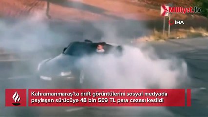 Afşin’de driftin bedeli ağır oldu! 48 bin 559 TL ceza ödedi