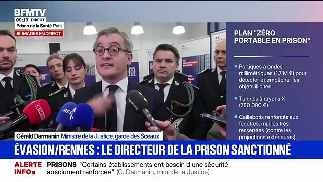 Évasion à Rennes: Les consignes du ministre n'ont pas été respectées (...) Ce chef d'établissement ne peut pas rester en responsabilité , affirme Gérald Darmanin