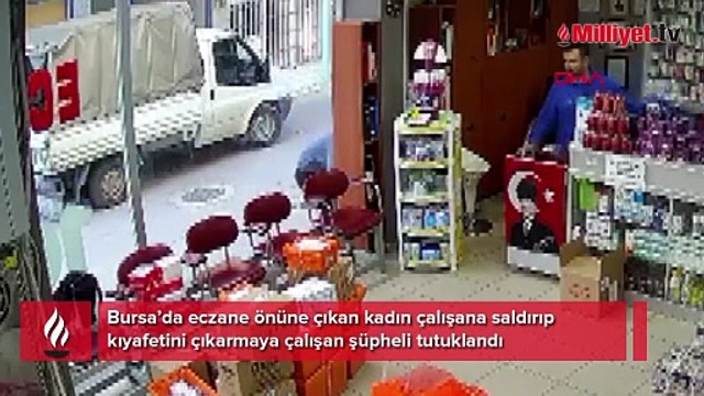 Eczane önünde dehşet! Hava almak için dışarı çıkan genç kıza saldırıp kıyafetlerini çıkarmaya çalıştı