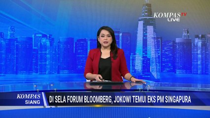 Momen Jokowi Bertemu Eks PM Singapura di Sela Forum Bloomberg | KOMPAS SIANG