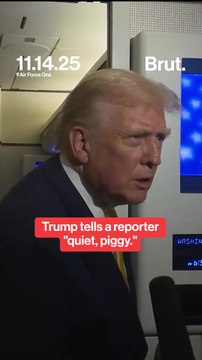 Trump tells a reporter Quiet, piggy.