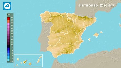 Precipitación acumulada prevista por el modelo europeo para los próximos días