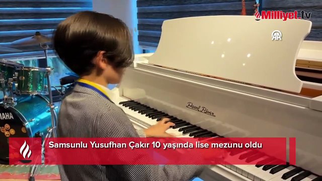 Samsunlu Yusufhan 10 yaşında lise mezunu oldu: Okulu bitirmem 2 yılımı aldı