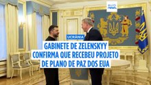 Gabinete de Zelenskyy confirma que recebeu projeto de plano de paz dos EUA