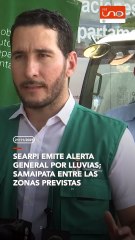 El SEARPI emitió una alerta por lluvias para todo el departamento.