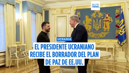 El presidente ucraniano recibe el borrador del plan de paz de EE.UU., según confirma su oficina en Kiev
