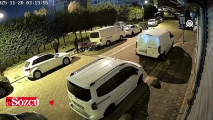 Zeytinburnu'nda motosiklet hırsızlığı kamerada
