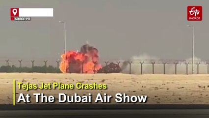 India's Light Combat Aircraft Tejas Crashes At Dubai Air Show