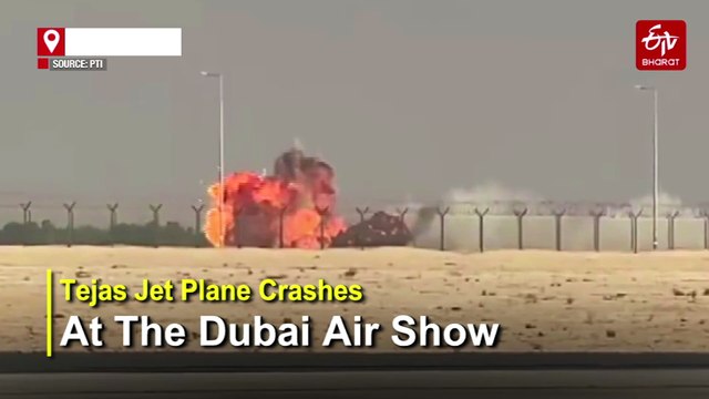 India's Light Combat Aircraft Tejas Crashes At Dubai Air Show