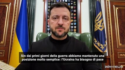 Zelensky: "Accordo solo con una pace dignitosa per l'Ucraina"