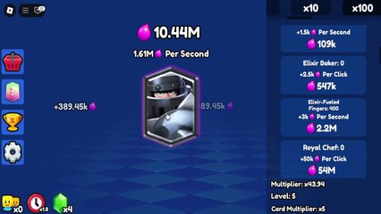 👑 Unlocking INSANE CARDS! (Clash Clicker) in Roblox