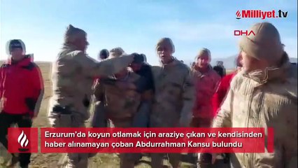 Kayıp çobandan iyi haber geldi! 2 gün sonra arazide böyle bulundu