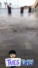 بالفيديو امطار جدة تحول ستاد الجوهرة الدولي لبركة مياه