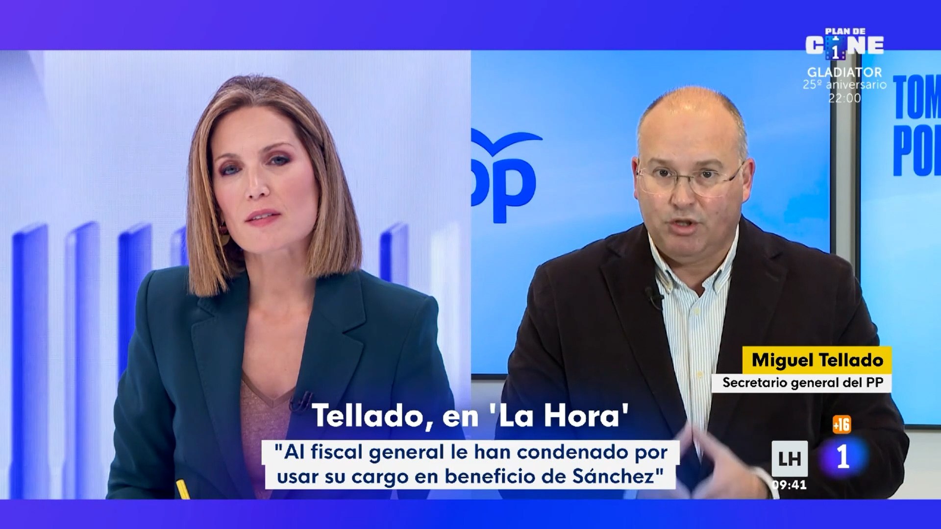 Las tensiones entre Silvia Intxaurrondo, presentadora de La Hora de La 1, y Miguel Tellado, secretario general del PP, volvieron a quedar al descubierto este viernes durante una entrevista marcada por la reciente condena al fiscal general del Estado por revelaci�n de secretos. No es la primera vez que ambos protagonizan un choque dial�ctico, pero la gravedad del asunto elev� el tono hasta poner en entredicho el cumplimiento del Manual de Estilo de RTVE, al que Intxaurrondo est� sujeta tras pasar a ser personal no fijo de la Corporaci�n.

Tellado intervino en directo para valorar la sentencia y lo hizo con unas declaraciones especialmente contundentes. El dirigente popular afirm� que "tenemos un fiscal general del Estado que es un delincuente", calificando la condena como "de una gravedad tremenda". Adem�s, responsabiliz� directamente al presidente del Gobierno, Pedro S�nchez, al considerar que respald� al fiscal "hasta el �ltimo momento". Seg�n Tellado, el Ejecutivo "nunca debi� mantenerlo en el cargo" ni "permitir" que continuara en sus funciones.

El secretario general del PP fue m�s all� al se�alar que el fiscal habr�a sido condenado "siguiendo instrucciones del Gobierno de S�nchez", unas acusaciones que Intxaurrondo trat� de encauzar dentro del marco period�stico exigido por RTVE, generando un nuevo enfrentamiento en directo.